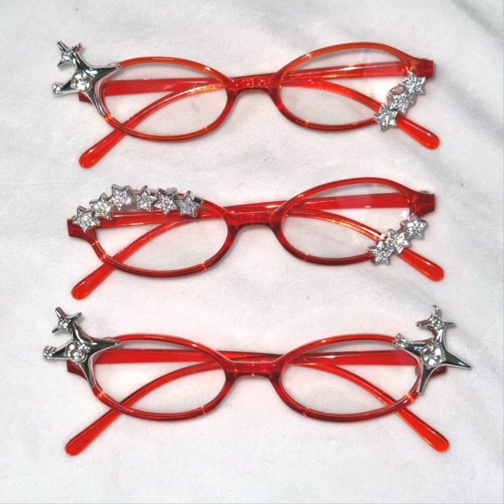 Vintage Fashion Glasses - Y2K Star Rhinestone Cat Eye Decor
