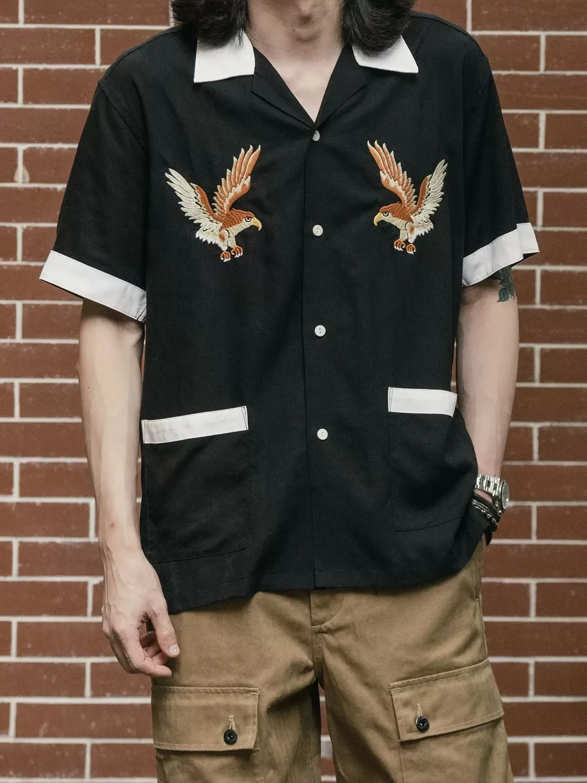 Non Stock Old Fashioned Embroi - đánh giá và giá Bowling Shirt Camp