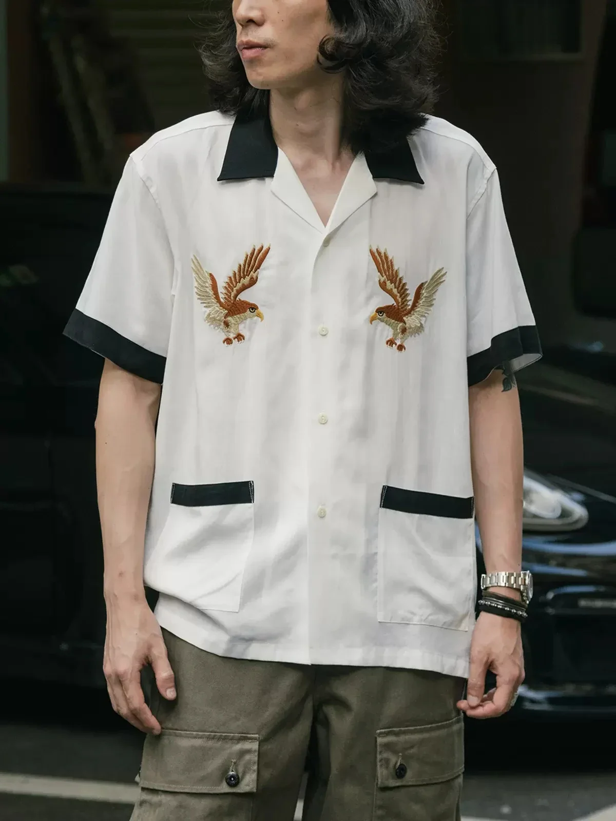 Non Stock Old Fashioned Embroi - đánh giá và giá Bowling Shirt Camp
