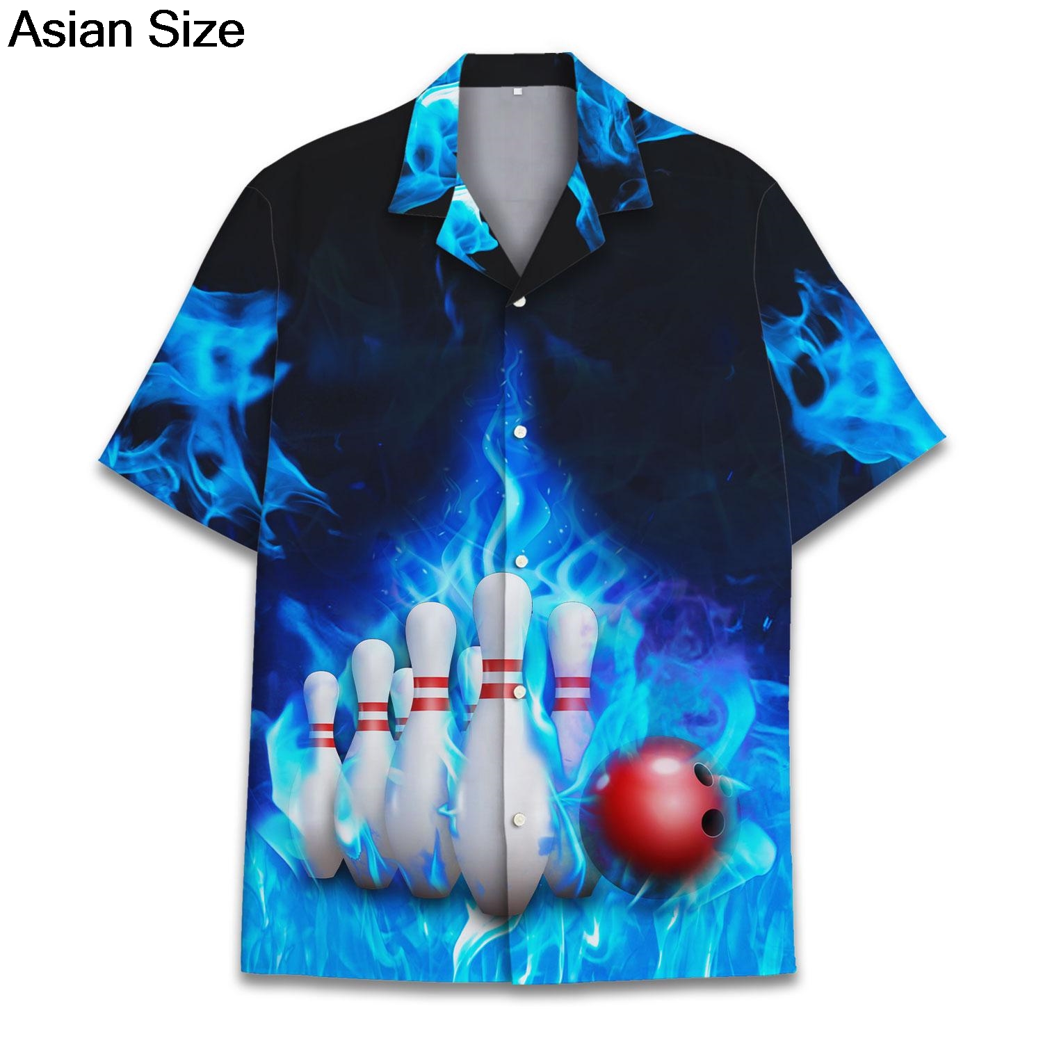 Cool Blue Fire Bowling Sport G - đánh giá và giá Bowling Shirt Camp