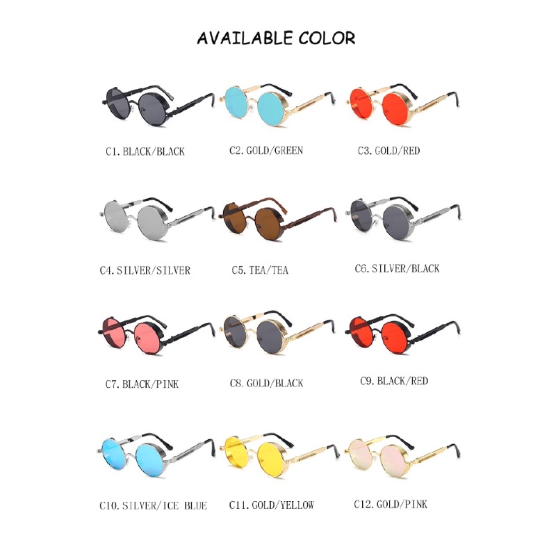 Metal Steampunk Sunglasses Men - đánh giá và giá Vintage Fashion Glasses