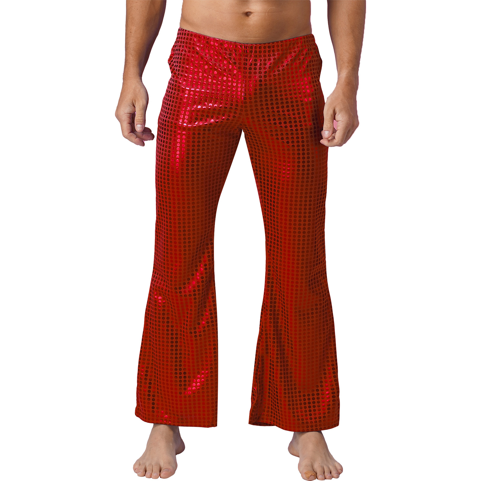Mens 70s Shiny Sequins Hip Hop - đánh giá và giá Wide Leg Trouser 70S