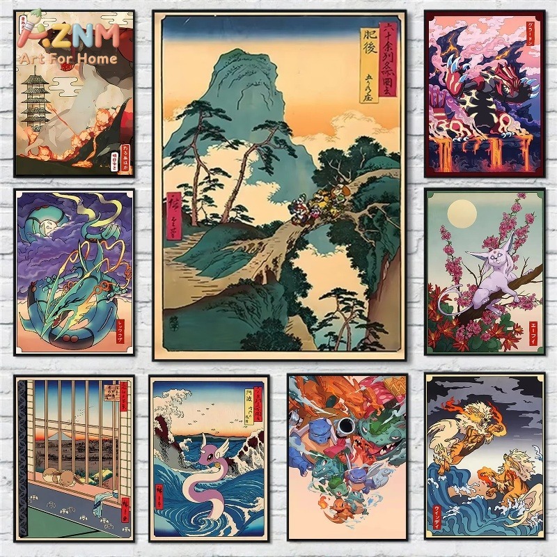 AZNM Ukiyo-e Style Pokemon Gro - đánh giá và giá Vintage Fashion Japan