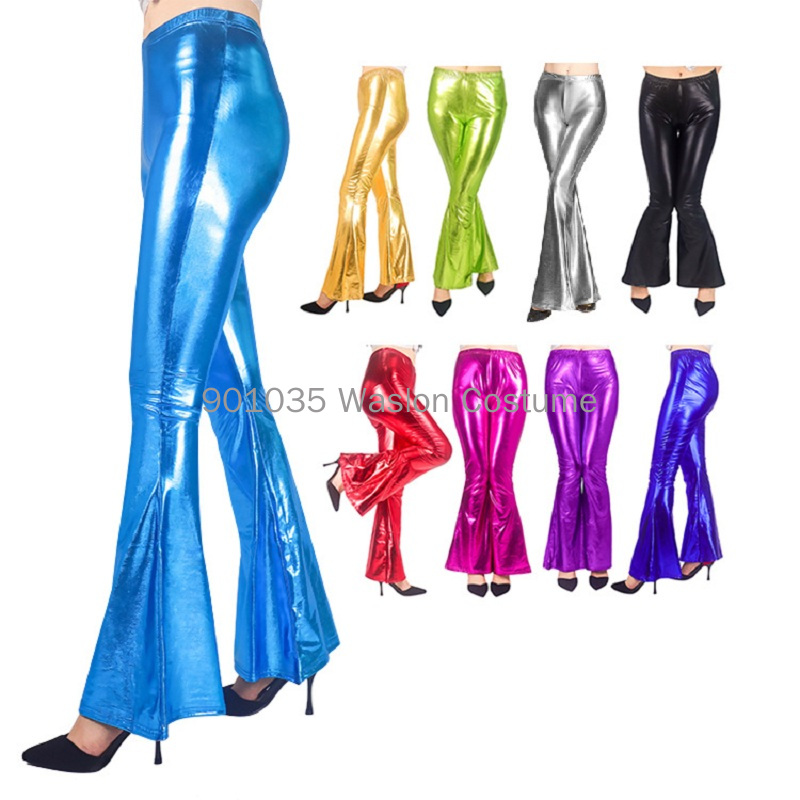 Women Shiny Flare Trousers Las - đánh giá và giá Wide Leg Trouser 70S