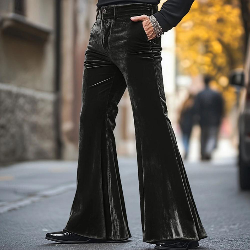 Men's Bell Bottom Velvet Pants - đánh giá và giá Wide Leg Trouser 70S