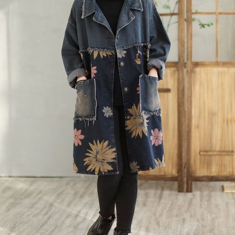 Medium And Long Denim Jacket W - đánh giá và giá Vintage Trench Coat