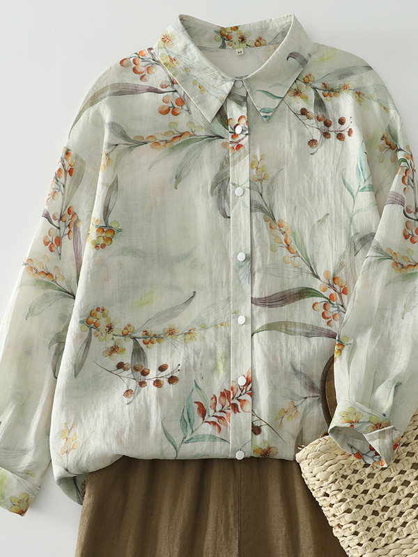 Loose Long Sleeve Women's Shir - đánh giá và giá Vintage Fashion Influencers