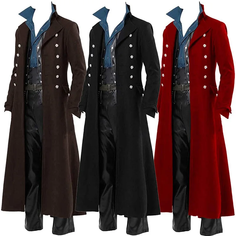 Medieval Men's Pirate Costume  - đánh giá và giá Vintage Trench Coat