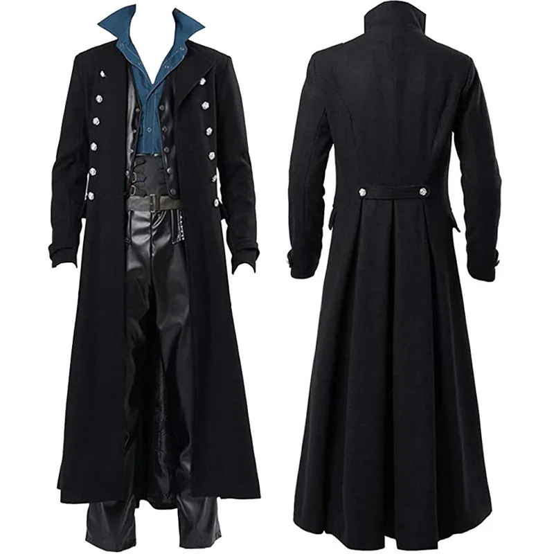 Medieval Men's Pirate Costume  - đánh giá và giá Vintage Trench Coat