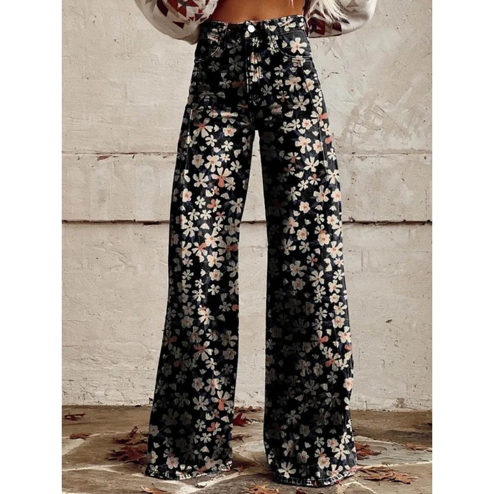 Women's Cute Retro Wave Daisy  - đánh giá và giá Wide Leg Trouser 70S