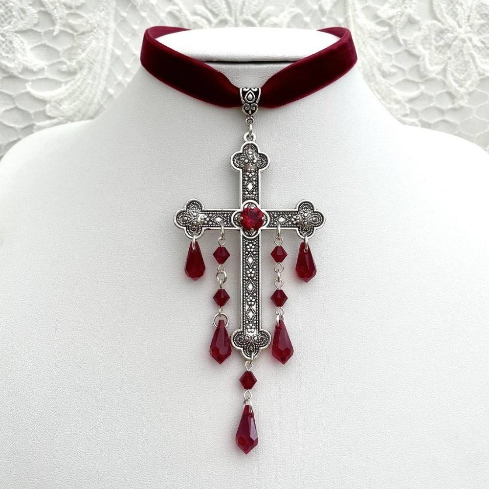 Retro Style Large Cross Pendan - đánh giá và giá Vintage Fashion Looks